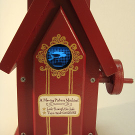 “Peep Show” birdhouse Mutoscope